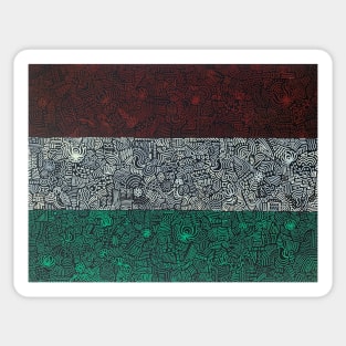 Hungarian Flag Sticker